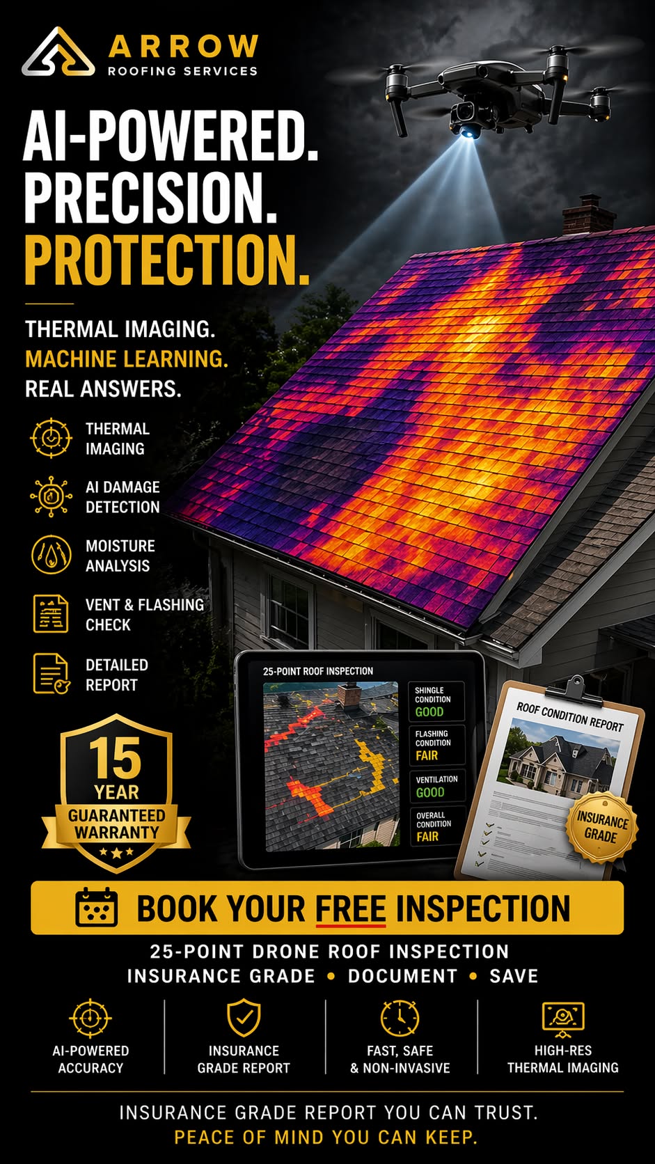 Thermal-imaging roof scan