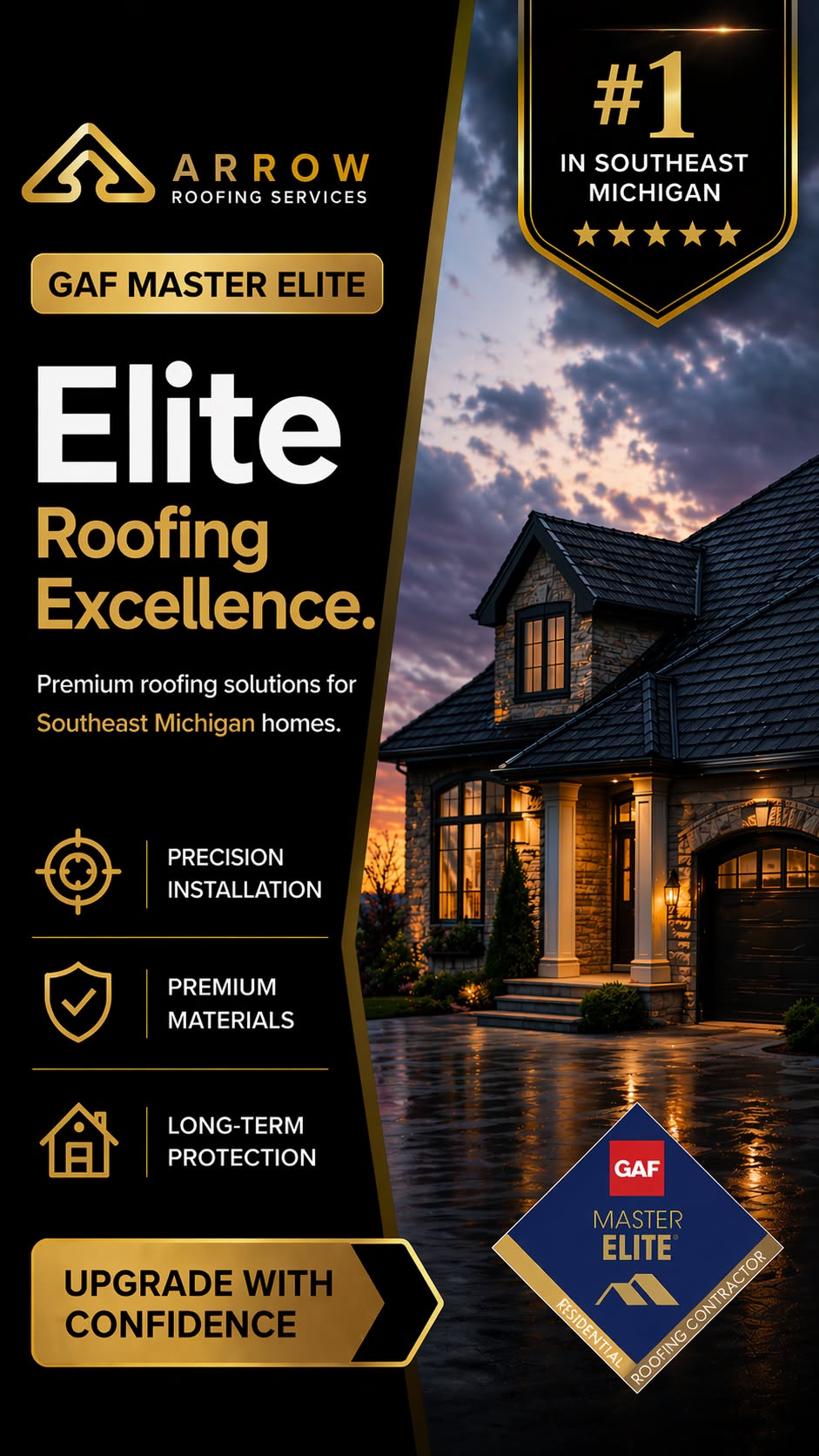 Vertical Elite Roofing twilight